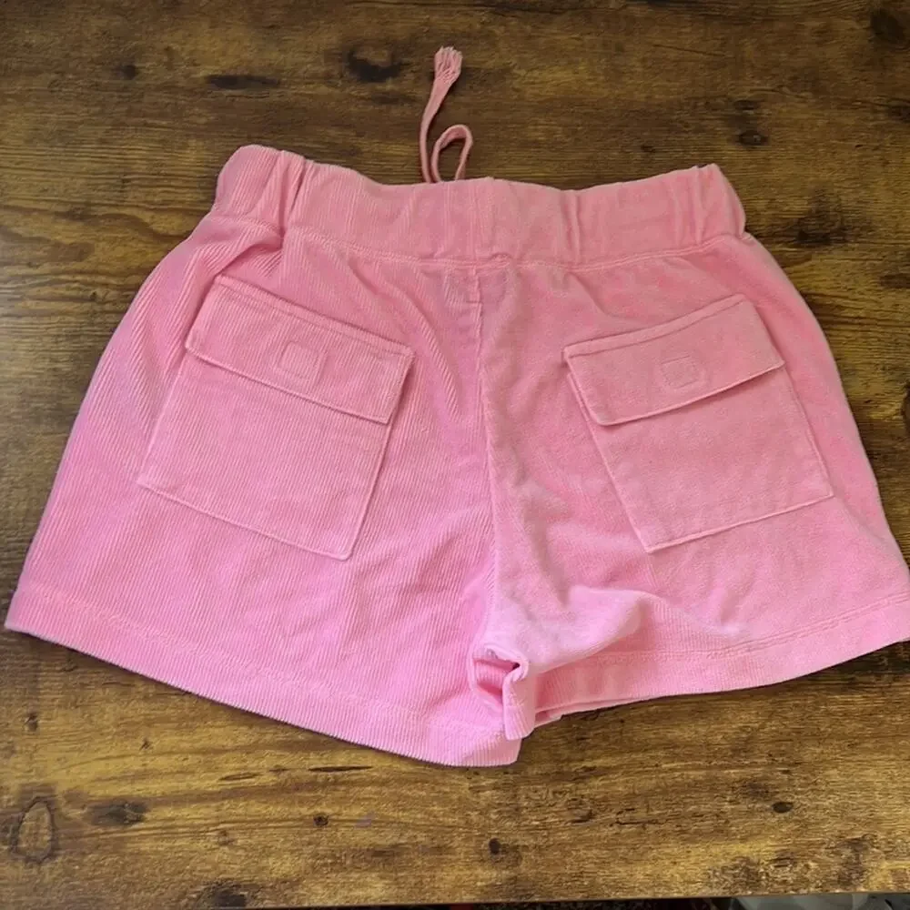 BNCI Athletique Pink Soft Rib Knit Higher Waist Drawstring Shorts